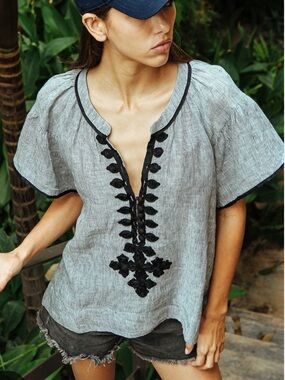Rose and Rose Flutter Sleeve Top